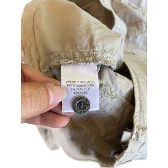 Kuhl Kontra Shorts Womens Khaki Size 6 Capri‎ Cargo Stretch Hiking Roll Up Hem - Picture 7 of 14